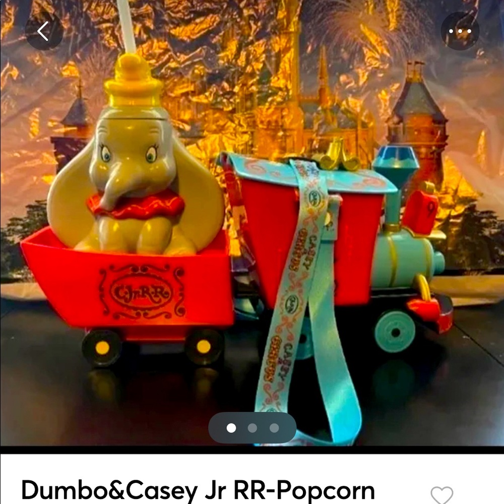 Dumbo & Casey jr rr-popcorn bucket sipper set